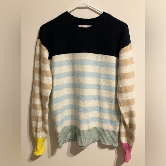LOFT Sweaters - LOFT Mixed Stripe Sweater Womens Medium